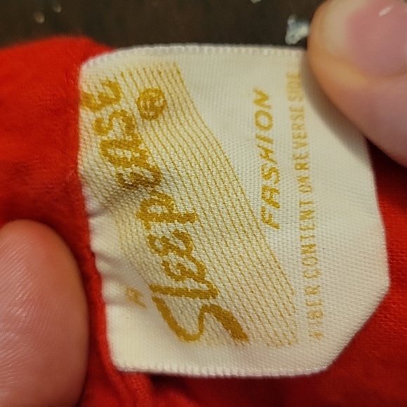 (E) 1950s ILGWU red onesie pajamas size medium - Picture 9 of 10